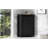 Black Bathroom Cabinet Triangle Corner Storage Cabinet with Adjustable Shelf Modern Style MDF Board-6063952