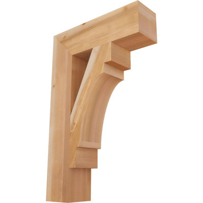 5 1/2"W x 22"D x 34"H Merced Block Smooth Bracket, Western Red Cedar