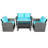 Bonita 4 - Person Patio Conversation Set with Cushions-146542403