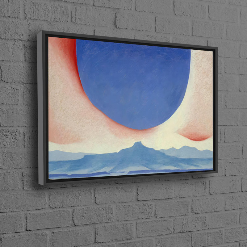 Reproduction Modern Poster With Georgia O’Keeffe Inspired Ghost Ranch Views Art In Floating Frame Perfect As Personalized Gift