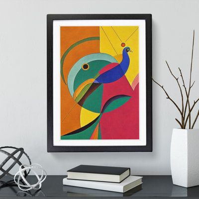 Peacock In Abstract No.5 - Single Picture Frame Print