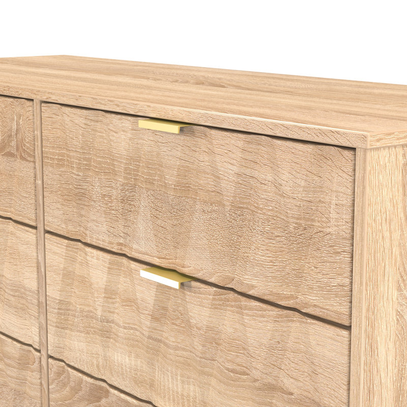 Baturhan 6 Drawer Wide Chest (Ready Assembled), Bardolino Oak