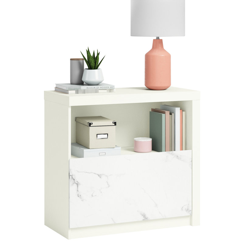 File Cabinet With Open Shelf And One Drawer For Home And Office