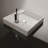 WS Bath Collections Plain 17.7'' Glossy White Ceramic Square Bathroom Sink with Overflow-9721420