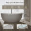 Baignoire de trempage blanche autoportante avec trop-plein et drain escamotable de 64 po x 33 po MonBlari pour salle de bain-120904044
