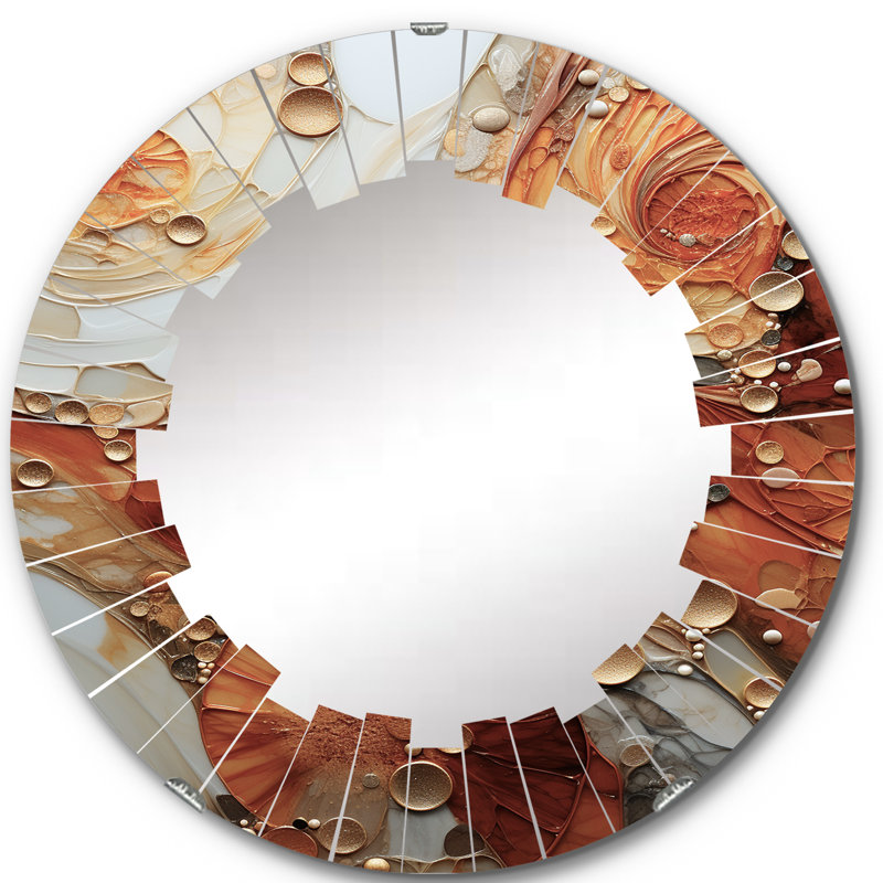Strathmist - Miroir mural moderne rond, 24 po x 24 po