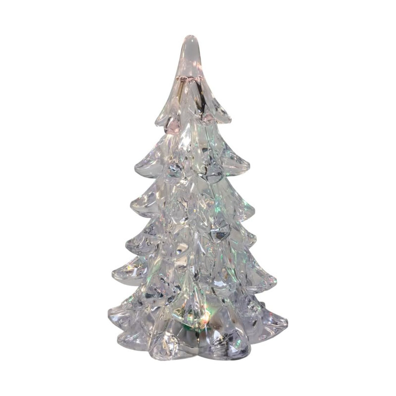 Décoration de table en forme de sapin de Noël à DEL RVB fonctionnant sur piles, Kurt Adler, 28 cm