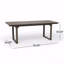 Table de salle à manger d'extérieur extensible en bois d'acacia