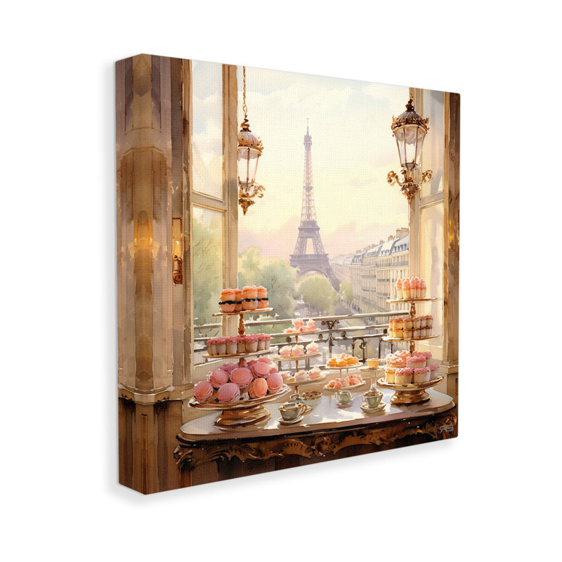 «Elegant Parisian Sweets View», art mural sur toile par Rb, H 30 po x l 30 po