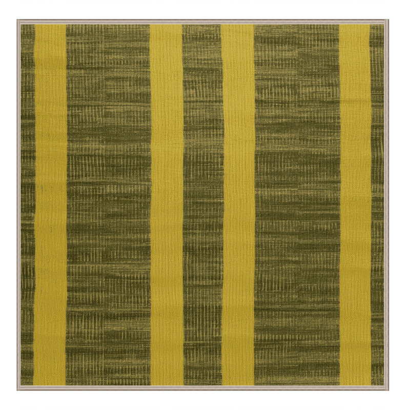 Machine Washable Checkered Brown Area Rug, Square 4'