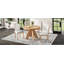 5-Piece Extendable Dining Table Set, Table With Hidden Drop-Leaf And 4 Upholstered Chairs-176842490