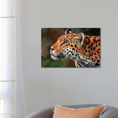 Jaguar Look by David Stribbling - Wrapped Canvas Print