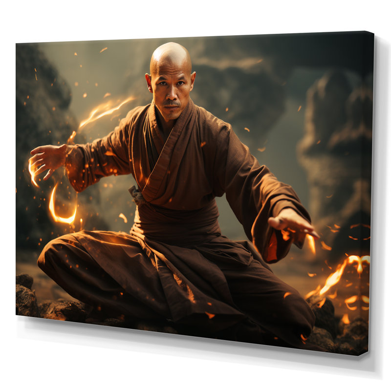 Kung fu II - superhéros, impressions sur toile, H 34 po x l 44 po x P 1,5 po, Toile tendue