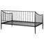 Matte Black Metal Twin Daybed Bed Frame
