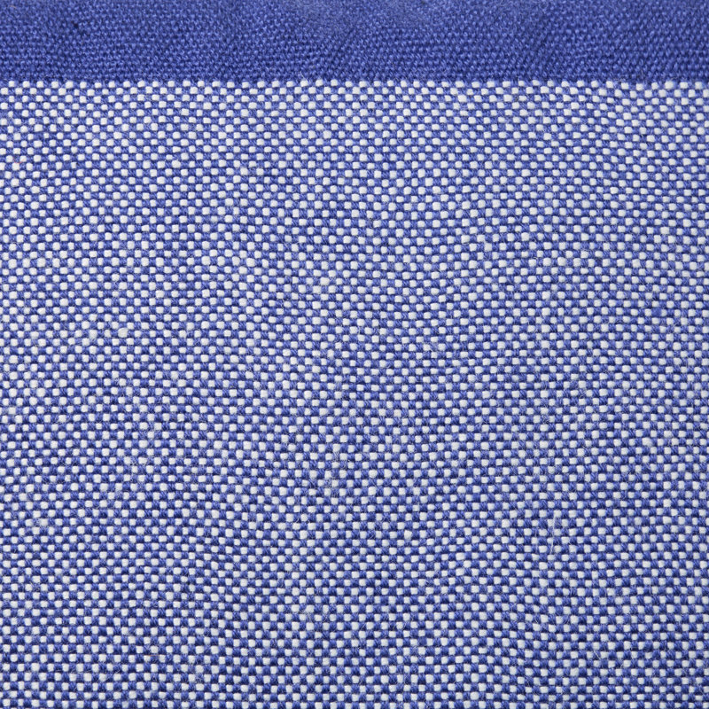 Blue and Ivory Square Recycled Outdoor Pillow 20"x20"