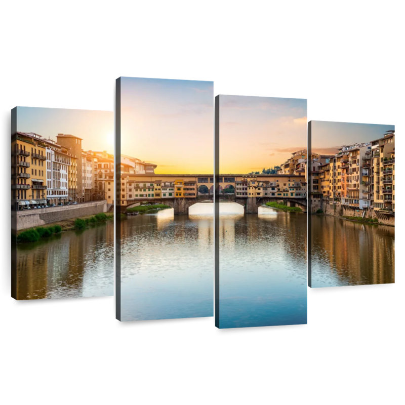 Lilie Ponte Vecchio Bridge, H 27 po x l 43 po