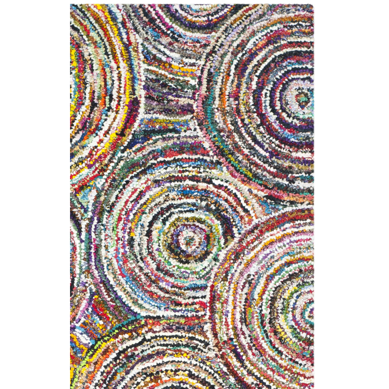 Anaheim Nantucket Hand Tufted Cotton Geometric Rug, Runner 2'3" x 7'
