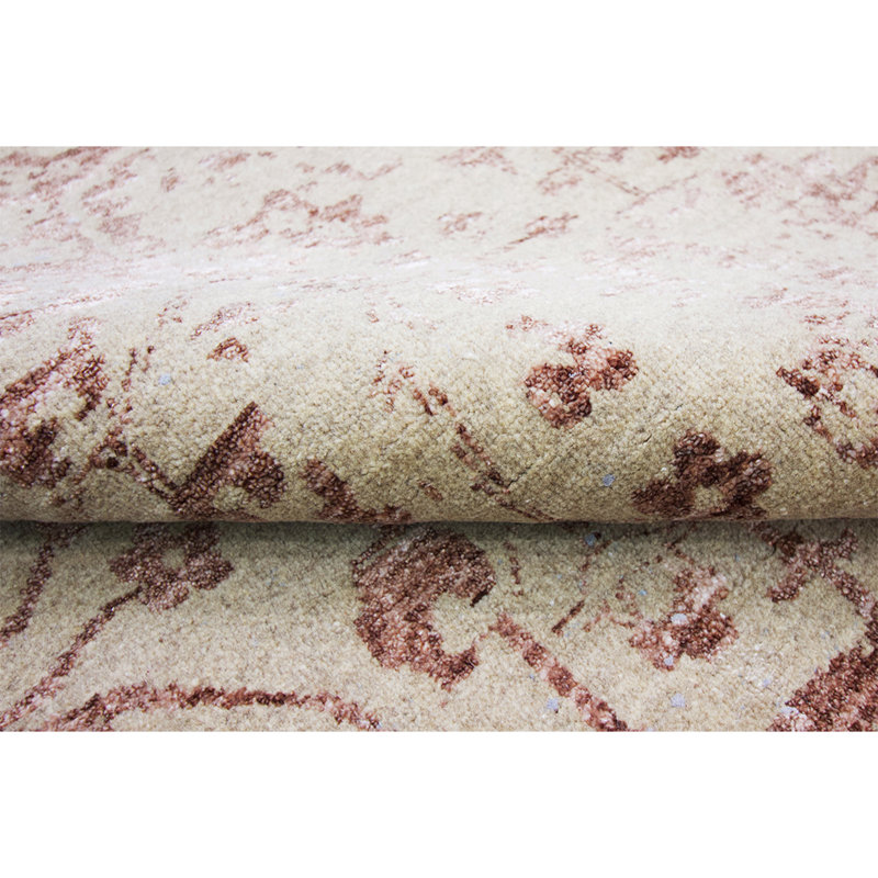 Tapis naturel / vin de haute qualité noué à la main, Rectangle 10 pi x 14 pi