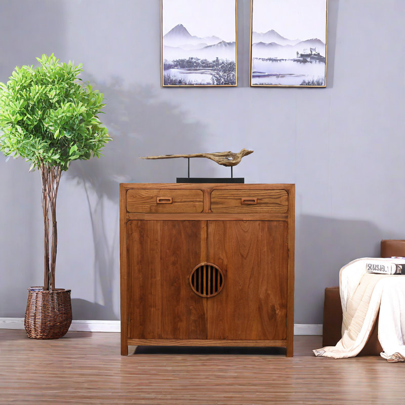 8 Pair Solid Wood Shoe Storage Cabinet