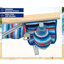 Portable et polyvalent: la chaise de plage classique à 5 positions avec sac à dos pliant - rayures bleues, rouges et blanches