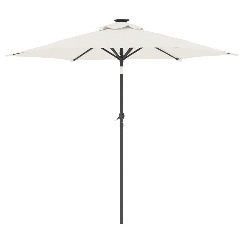 Parasol de jardin avec mât en acier Arlmont & Co. 118,1 po x 78,7 po x 98,4 po, Blanc