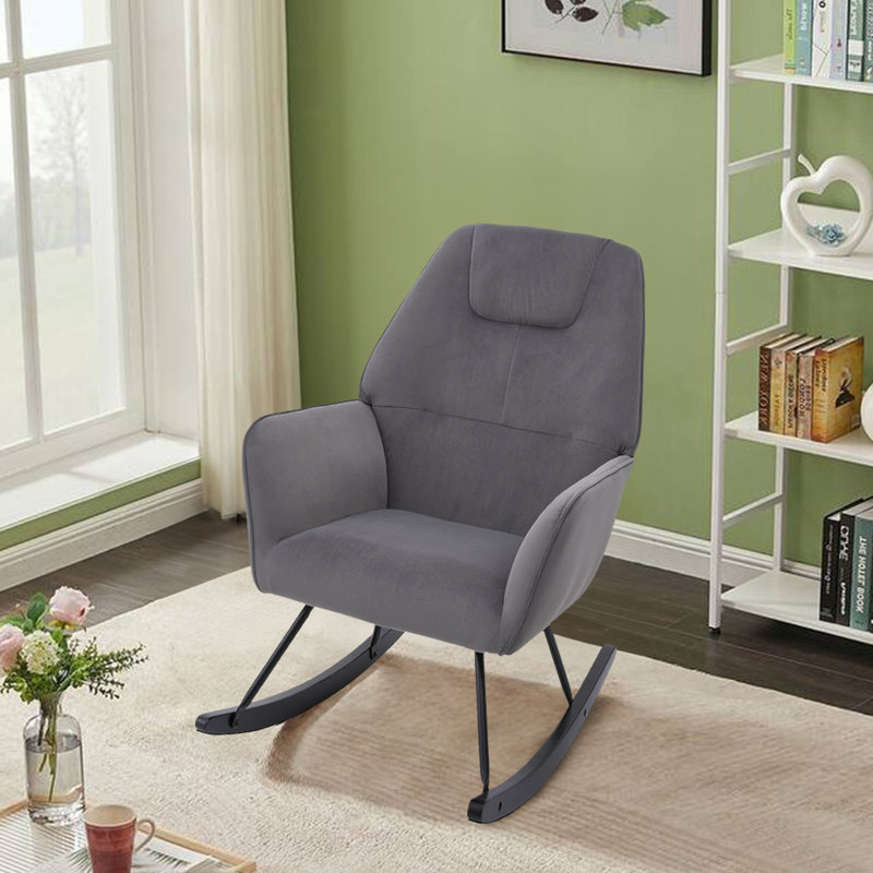 Gray frosted rocking chair
