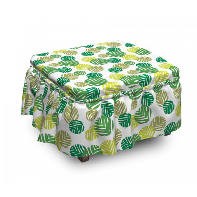 Housse pour repose-pieds tropical spring leaves