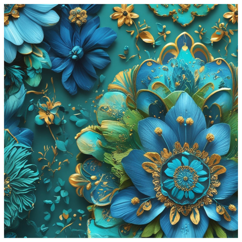 Couvertures complexes à motif floral, 60in W x 80in H