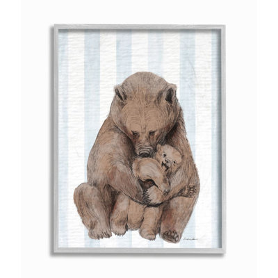 Illustration de la charmante illustration de la chambre de bébé à rayures bleues par Laura Marshall