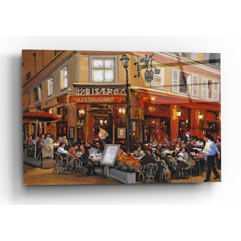 «Bistro I» par Tim O'Toole, art mural en verre acrylique, H 12 po x l 16 po x P 0,13 po