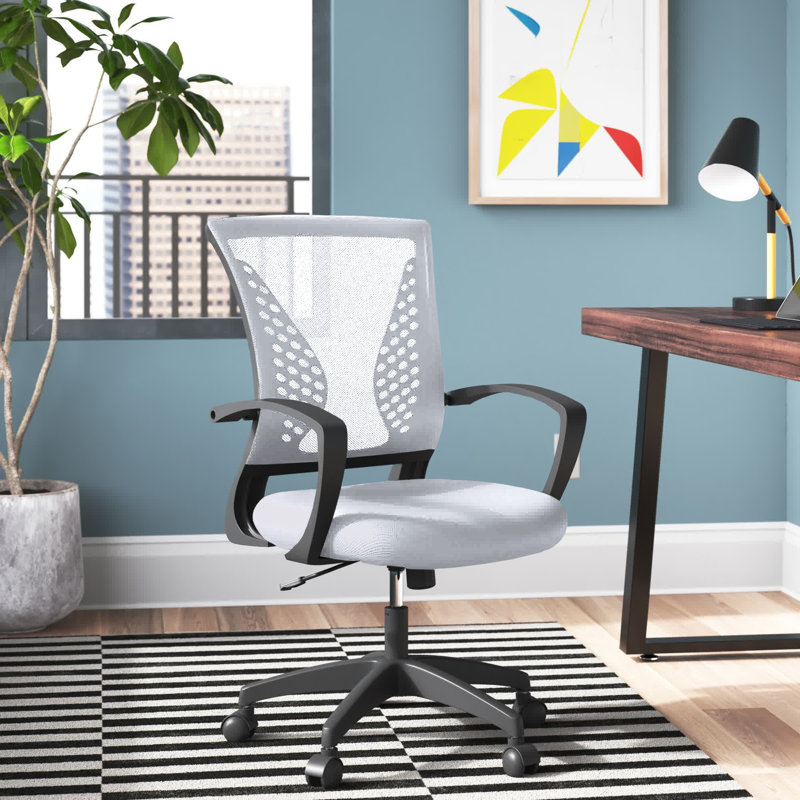 Fauteuil de bureau Fauteuil de bureau ergonomique en filet pivotant Fauteuil de bureau roulant à hauteur réglable Fauteuil de bureau de direction avec accoudoirs pour la maison