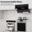Brano 30" Black Under Cabinet Range Hood With 900 Cfm, Voice/gesture/touch Control, Side-draft Design & Ducted/ductless Convertible - For Under-cabinet Modern Kitchens