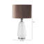 Alfeus 57cm Living Room Table Lamp with Glass Base, Velvet Shade Bedside Buffet Lamp for Bedroom-635287782-635287783