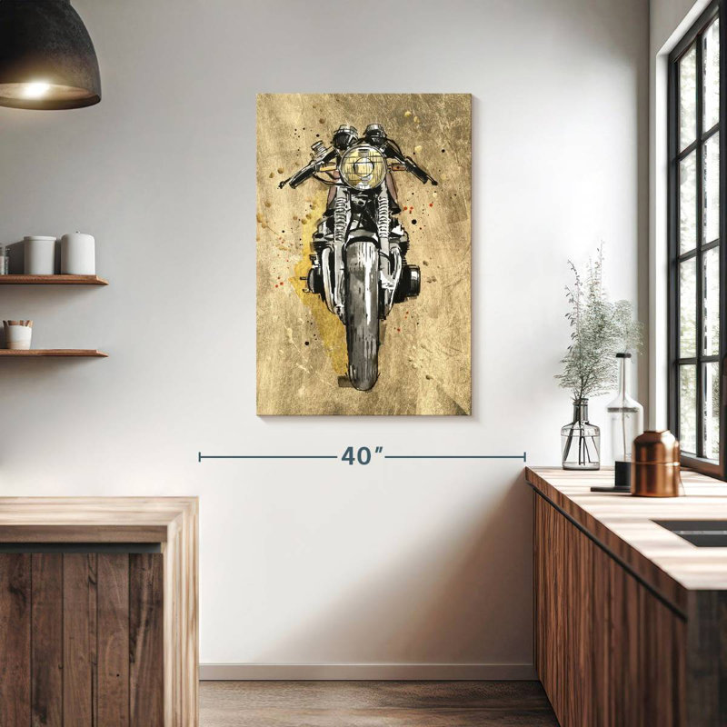 Mehar Metallic Rider I, 39" H x 26" W