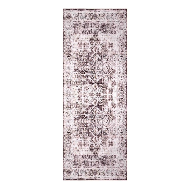 Delara Brown/Neutral Machine Washable Area Rug – Non-Slip, Stain Resistant, GRS Certified, for Bedroom, Living & Dining