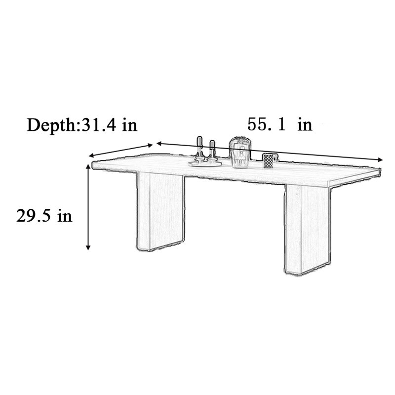 Letcher High-end rectangular rock table