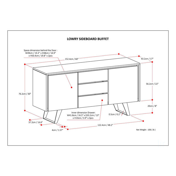 Dimensions du produit