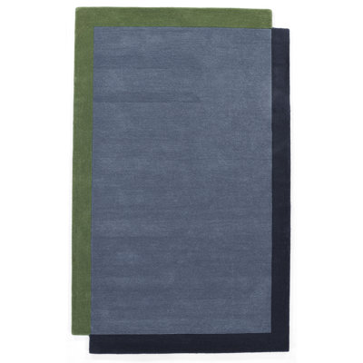 Tallulah Solid Blue Hand-Tufted Wool Rug