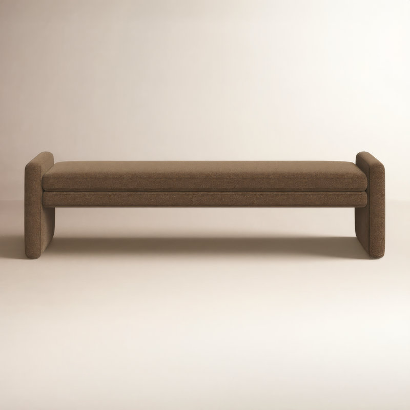 Serena Accent Bench, Brown, 19" H x 70" W x 18" D