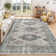 Medallion Machine Washable Rug with Rubber Backing for Living Room Non-Slip Area Rug Easy-Cleaning Vintage Floor Carpet for Bedroom Dining Room Office Playroom Nursery