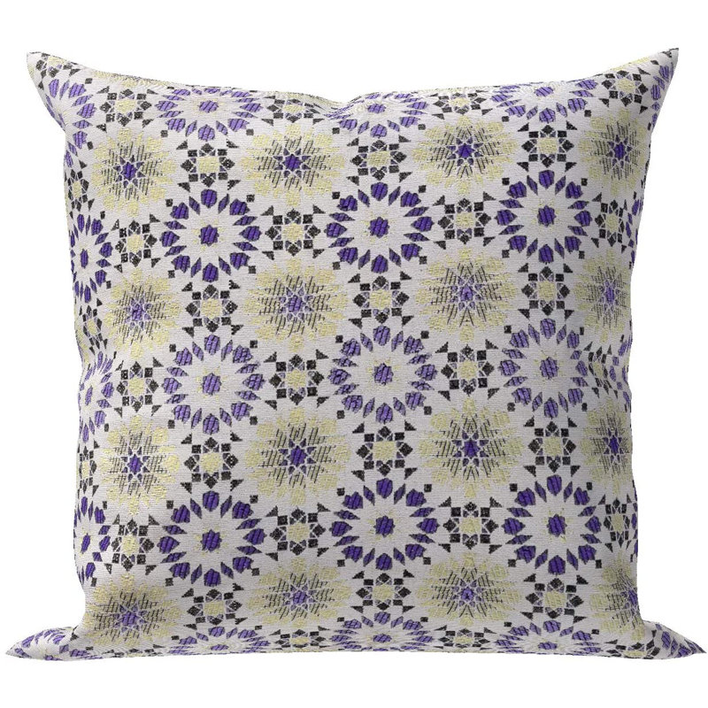 Dungorbery Geometric Square Cushion Cover, Purple
