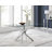 Lenworth Modern Chrome Metal and Glass Dining Table Set with 6 Luxury Faux Leather Dining Chairs-1423678533
