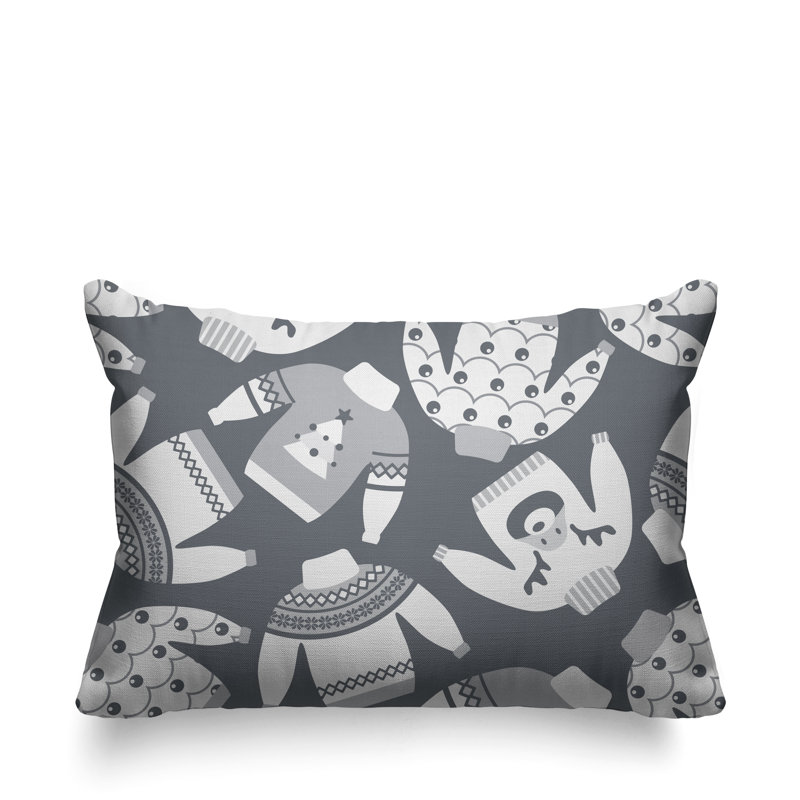 Coussin décoratif intérieur / extérieur Christmas, Gris