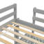 Lit mezzanine simple avec couleur grise, créant une chambre à coucher grise de taille sereine, idéale pour le rangement