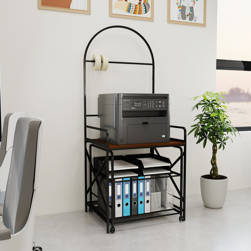 3D Printer Stand with Filament Storage, Heavy Duty 3D Printer Desk, With Rolling Storage Cart