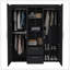Armoire Elma, chambre à coucher, noir-536947745