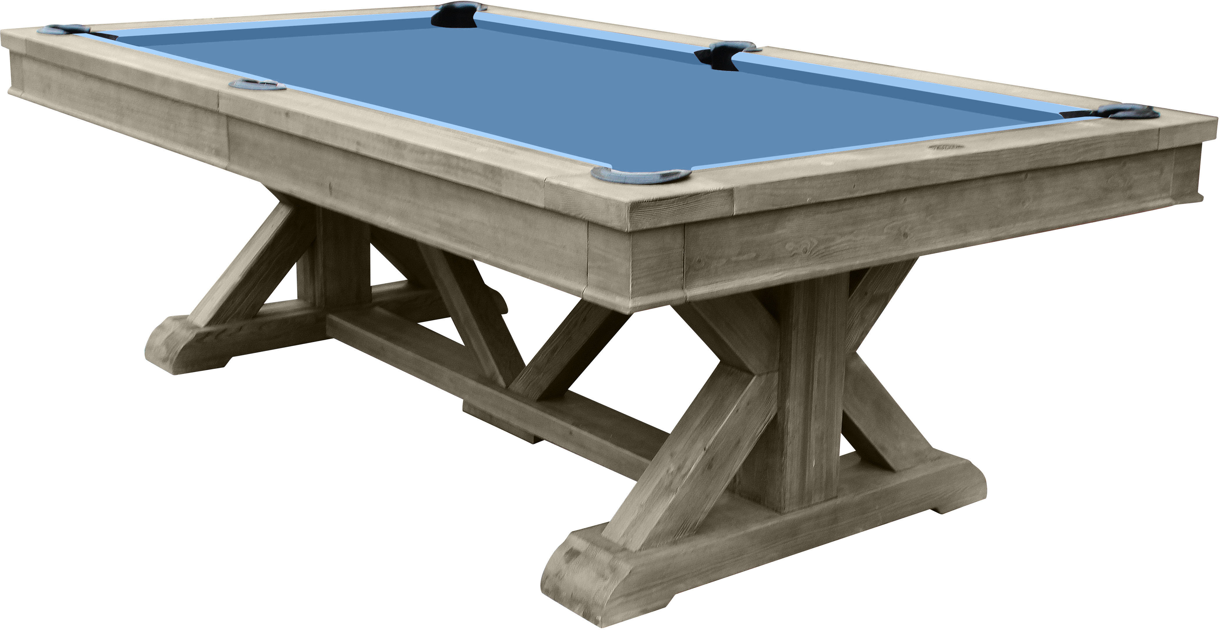 Playcraft Brazos River 8' Slate Pool Table With Dining Top & Benches