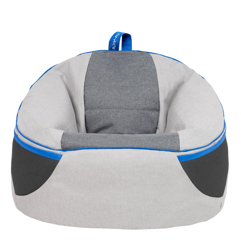 icon PLAY-R1 Alpha Kids Gaming Bean Bag Chair Grey Video Gaming Bean Bags