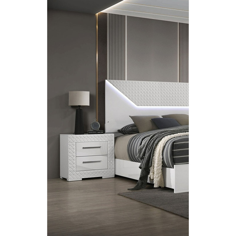 Superbe table de chevet chromée ultra-brillante 1pc