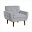 Chaise moderne avec dossier, siège décoratif haut en mousse, profondeur 22 po, hauteur des pieds 8,5 po-951729104
